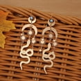 thumbnail image 4 of Granjero Gordo Pendientes colgantes de estilo retro con diseño único y nuevo para mujer, joyería étnica bohemia vintage (oro), 4 of 5