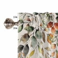 thumbnail image 5 of Fall Valances for Windows, Sage Green Eucalyptus Leaves Linen Background Rod Pocket Short Window Valance Curtains Holiday Window Treatment for Kitchen Living Room Bathroom, 42"x12", 5 of 6