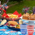 thumbnail image 4 of 30 Pcs Patriotic Printed Plastic Cups Red Blue Disposable Cold Party Drinking Tumbler for Home 4th of July Independence Labor Day Party Supplies BBQ Camping Cookout Serving Snacks & Decoration, 4 of 7