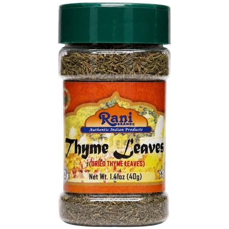Rani Dried Thyme Leaves 1.94oz (55g) PET Jar ~ All Natural | Gluten Friendly | NON-GMO | Kosher | Vegan | Indian Origin