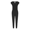 thumbnail image 5 of Up to 65% off!Summer Fashion Jumpsuits for Women Dressy Oversize Sexy One Shoulder Solid Pocket Short Sleeve Jumpsuit Rompers Jogger Pants, 5 of 6