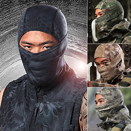 Camouflage Balaclava Face Mask Winter Windproof Tactical Ski Hood for Men Women 