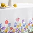 thumbnail image 4 of Spring Easter Tablecloth Rectangle - Waterproof Floral Pattern Decorative Summer Table Cloths, Stain Resistant Wrinkle Free Table Covers for Dinner/Party/Picnic/Indoor/Outdoor, 60 x 84 Inch, 4 of 6