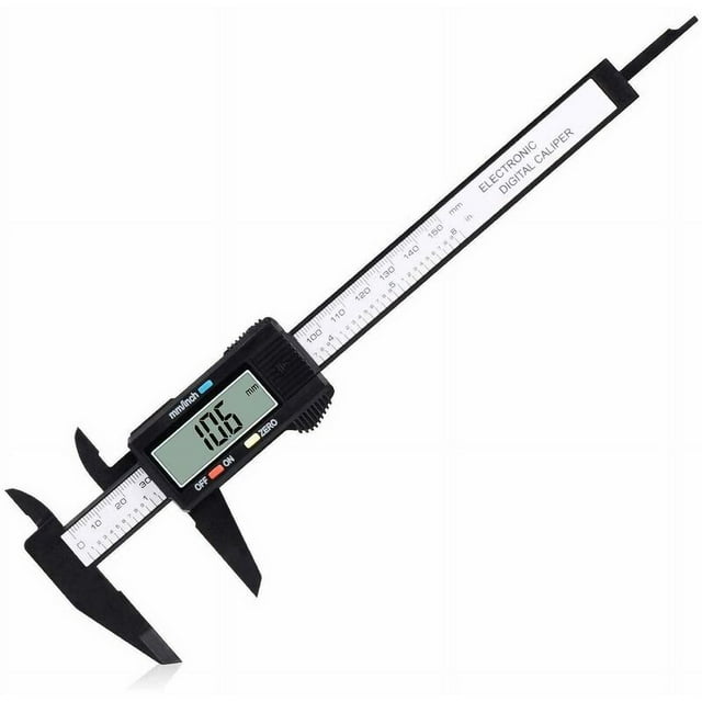Calibrador Vernier digital, herramienta de medición de 0-6" con pantalla LCD grande, Auto-o