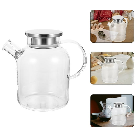 Supvox Transparent Water Pitcher with Ergonomic Handle for Home Use Made of Glass 1.5L