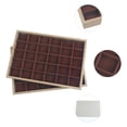 thumbnail image 3 of Unique Bargains Set of 2 Stackable Jewelry Organizer Trays with Removable Dividers Brown-30 Grid Tray, 3 of 7