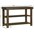 thumbnail image 5 of 3-Tier Shoe Rack Bench, Hallway Bamboo Organizer, Home Storage Shelf with Holds 286 lb, Walnut, 5 of 6