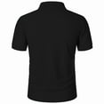 thumbnail image 5 of Afdoent Men's Polo Shirts Solid Color Versatile Male Leisure Loose Collar Button Open Collar Ribbed Sports Short Sleeve Shirt Casual Bussiness, 5 of 6