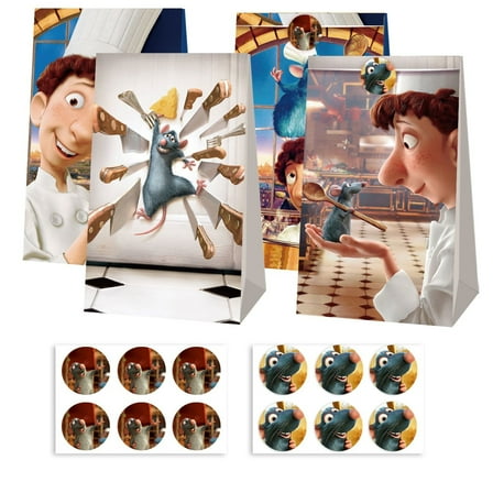 Ratatouille Candy Bags 12PCS Party Favor Gift Bags Birthday Party Decorations