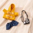 thumbnail image 3 of Llavero con colgante de bolsa de perro de dibujos animados de Gromit de Kawaii, muñecos de peluche de cachorro de anime, regalo de cumpleaños, se puede cambiar de ropa, 3 of 5