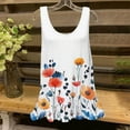 thumbnail image 2 of Vibrex Tank Tops for Women Casual Flowy Tank Pleated Loose Floral Print Tank Tops Scoop Neck Sleeveless Shirts Casual Summer Tops Loose Clothes, 2 of 4