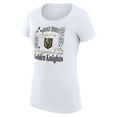 thumbnail image 2 of Women's G-III 4Her by Carl Banks White Vegas Golden Knights Super-Slim Fit Lightweight Collage Team Graphic T-Shirt, 2 of 3