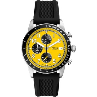 Fossil Flynn Sport Roman Numerals Chronograph Black Dial Black