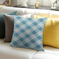 thumbnail image 3 of BANET  Throw Pillow Cover Chequered Blue Checkered Pattern Abstract Baby Beautiful Checked Day  Pillowcase Home Decorative Square Pillow Case Cushion Cover 22x22in, 3 of 5