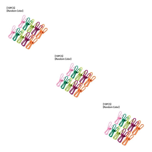Yuarrent Clip de secado de ropa de 10 Uds. De colores aleatorios, abrazadera de Metal con diseño de resorte, Clip para carpeta de letras de papel a Type1 NO1 Yuarrent CBP140498