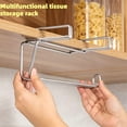 thumbnail image 6 of Over-the-Cabinet Paper Towel Holder Stainless Steel Kitchen Rack for Cabinet Door Mount Storage, 6 of 6