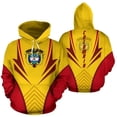 thumbnail image 2 of Sudadera con capucha con estampado 3D de la bandera de Colombia y emblema nacional, sudadera con capucha con estampado de flor de hibisco, ropa para hombre, chándal de manga larga, sudaderas con capuc, 2 of 5