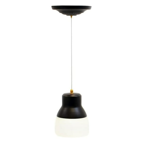 It's Exciting Lighting IEL-5891 Wireless LED Glass Hanging Pendant Light, Bronze
