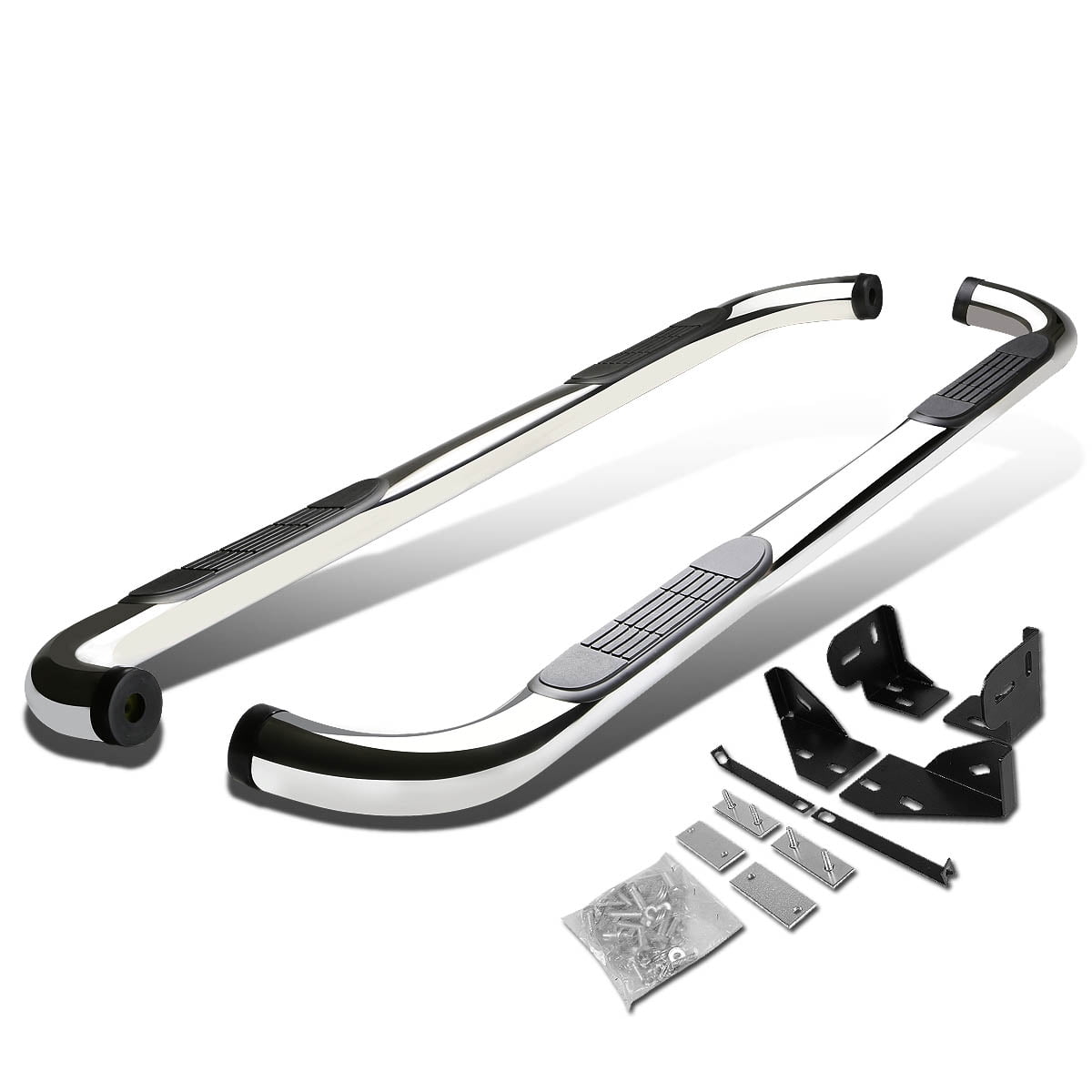 5" W Flat Side Step Bar Running Boards for 04-14 Ford F150/05-10 F250 Super Cab