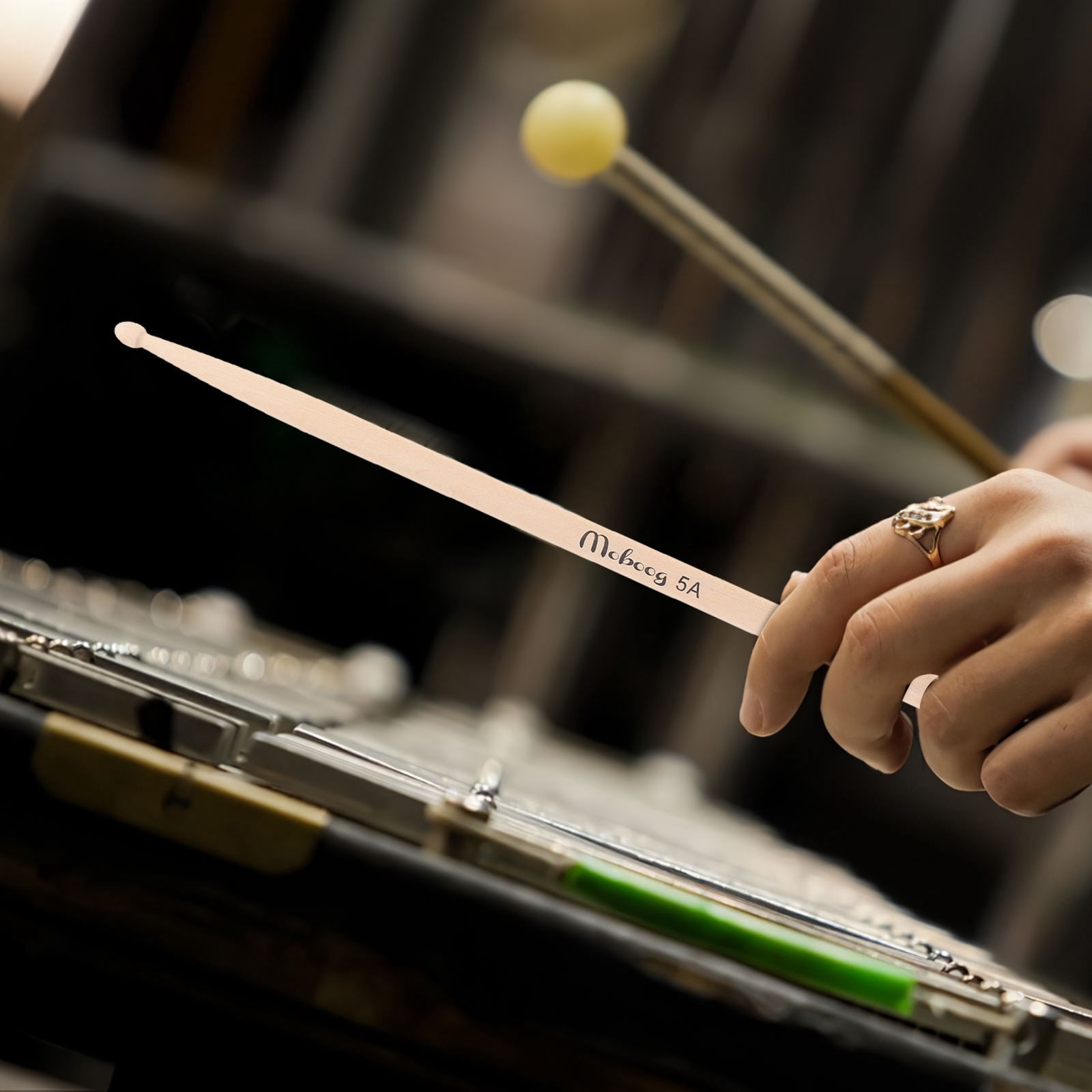 WHAMVOX Maple Wood Drum Sticks for Drummer with Smooth Surface and Durable Design 5A 12 Pieces