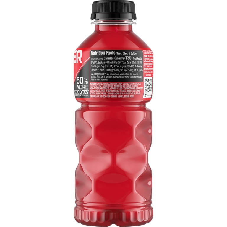 POWERADE Fruit Punch Electrolyte Sports Drink Bottle, 20 fl oz