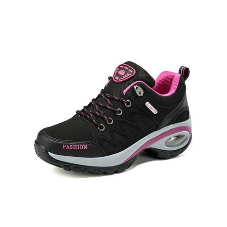

Woobling Women Athletic Shoes Sport Sneakers Comfort Trainers Cushioned Hiking Shoe Walking Running Black 5.5