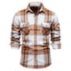 thumbnail image 1 of Camisa gruesa a cuadros para hombre, chaqueta informal clásica con bolsillos dobles, otoño e invierno, novedad de 2023, 1 of 5