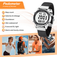 thumbnail image 5 of Women Pedometer Watch-Step Tracker Watch with Calories Counter-Non Bluetooth Pedometer Watches-LCD Large Numbers-30M Waterproof Watch-Sport Pedometer Watch Step Counter for Walking, 5 of 7