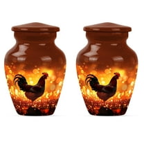 SUBSH Chicken Urn - Mini Urn - Cremation Urns for Human Ashes Adult Male - Human Cremation Urns - Urn for Ashes Adult Male - Ashes Urn Adult (3 inch Pack of 2)