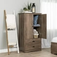 thumbnail image 3 of Prepac Salt Spring Wooden 2 Door Bedroom Armoire in Drifted Gray, 3 of 8