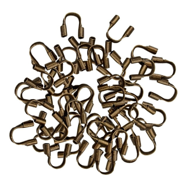 100 Uds. De protectores fabricación tobilleras DIY Bronce Zulema Bucles de protección de alambre