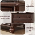 thumbnail image 3 of 5 Drawer Dresser, Farmhouse Chest of Drawers for Bedroom, 45" Tall Dresser with Metal Handles, Wood Drawer Organizer for Living Room, Hallway, Walnut, 3 of 9