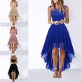 thumbnail image 3 of Yokua Women Evening Dress Large Chiffon Swing Dress Front Round Neck Dinner Dress, 3 of 17