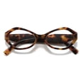 thumbnail image 4 of Women Small Egg Designer Reading Glasses 3.50 Tortoiseshell Spring Hinges Blue Light Blocking Readers +3.5, 4 of 6