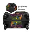 thumbnail image 4 of Lsque Colorful Flower Meditating Hamster Printed Luggage Cover, Travel Luggage Protector,Scratch and Dirt Resistant, Fits 18-32 Inch Luggage - Medium, 4 of 9