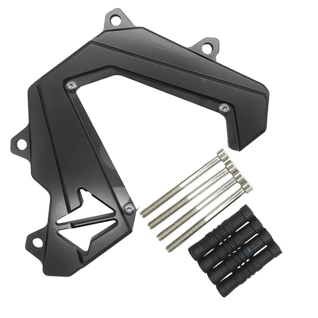 Cubierta Protectora shamjiam Aluminio del Motor del Lado Izquierdo Negro Protector de Cadena de Piñón