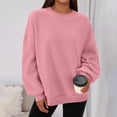 thumbnail image 5 of Womens Oversized Sweatshirts Hoodies Fleece Crewneck Sweaters Casual Tops Comfy Fall Fashion Outfits Winter Clothes, 5 of 5