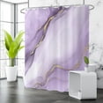 thumbnail image 3 of Lavender Modern Shower Curtain, Lavender Purple Mix Gold Ombre Marble Texture Luxury Bathroom Curtain Waterproof Fabric Machine Washable with Hooks, 36" Wx72 L, 3 of 6