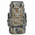 thumbnail image 2 of Camo Backpack, Large Capacity Canvas Camping Backpack for Hiking with Many Pockets, Ventilated Back and Adjustable Straps, 2 of 7