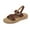 Brown, variant on Sandles for Women Women's Fashion Casual Spring And Summer Outer Wear Solid Color Round Toe Open Toe One-Line Buckle Soft Bottom Flat Sandals Brown