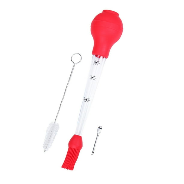 Wosthever Bomba de condimento Sabor Jeringa Cuentagotas de aceite Accesorios para barbacoa Tubo de pavo para aves de corral de larga duración Type2 NO2