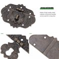 thumbnail image 4 of Shisuyan 5pcs Vintage DIY Lock Antique Metal Box Suitcase Hasp Toggle Lock Luggage Lock, 4 of 8