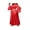 Red, variant on Jkerther Womens Silk Satin Bathrobe Pajamas Sheer Lace Sleeve Deep V Robe Lingerie Sleepwear Nightwear