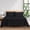 Black, variant on 100% Egyptian Cotton 400 Thread Count 4 Piece Sheet Set 10 Inch Deep Pocket Color Read Stripe Size Full