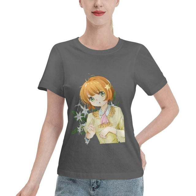 Women's Basic Short Sleeve T-Shirt Cardinal Girl Sakura