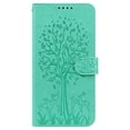 thumbnail image 2 of Feishell Embossing Tree & Deer Pattern PU Leather Case for Samsung Galaxy A03s (6.5 inch),Magnetic Clasp Flip Kickstand ID Credit Card Slots Wallet Shockproof Slim Phone Case,Green, 2 of 8