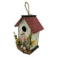 thumbnail image 5 of Casa colgante para pájaros, nido de madera para exteriores, decoración de jardín campestre Verde claro, 5 of 9