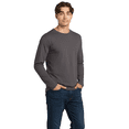 thumbnail image 4 of Gildan Softstyle Long Sleeve T-Shirt, Men's Crew Neck Charcoal Color Casual Blank Tee, 3-Pack, S, 4 of 5