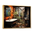 thumbnail image 2 of Designart "Bathroom City Oasis I" Bath & Laundry Floater Framed Wall Art Living Room, 2 of 7
