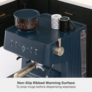 Thyme & Table Barista Grade Espresso Machine with 15-Bar Pressure and Conical Burr Grinder, Atlantic Blue